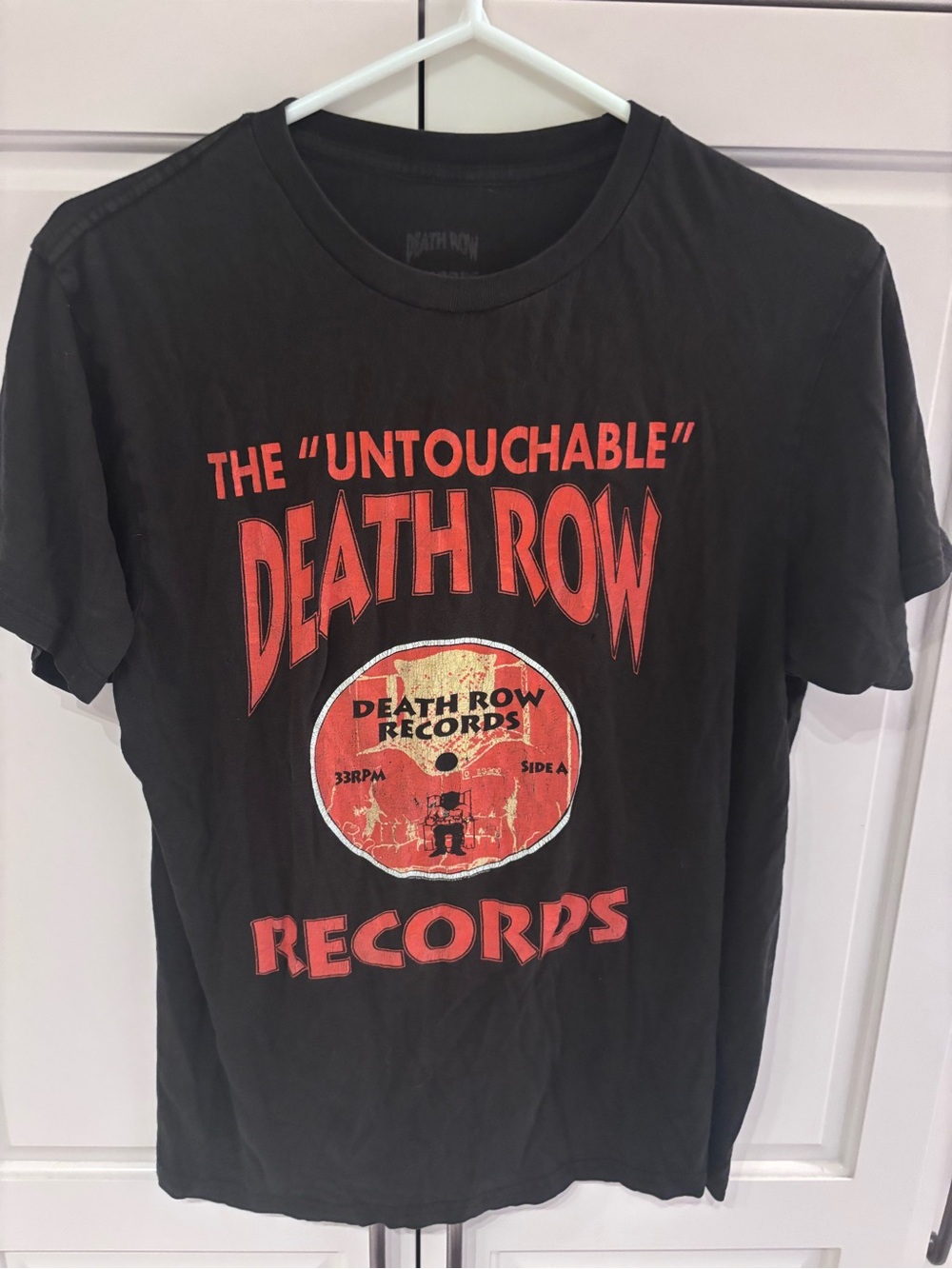 Death Row Records Black Graphic Tee - 'Untouchable' medium
